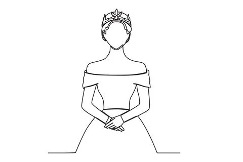 A queen wearing a crown Stock Illustration
