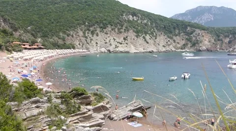 Queen's Beach in Montenegro Stock Footage 50584528