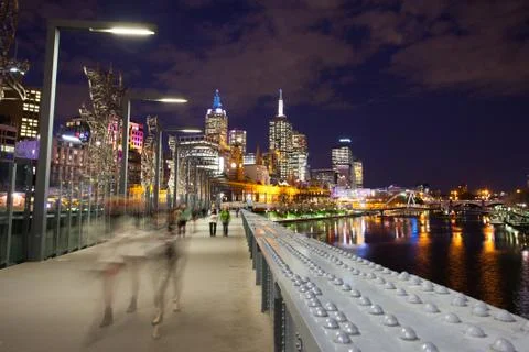 Queens Bridge View of CBD Stock Photos