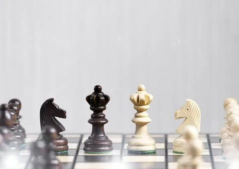 The Queen's Gambit, Two Queen's next to each other, Making Decision and Take Stock Photos