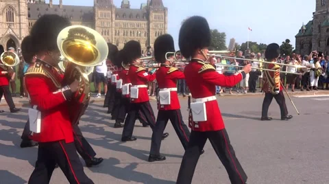 Queen's guards in canada Stock Footage 27821736