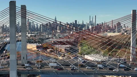 Queens, Kosciuszko Bridge Video stock 165891538