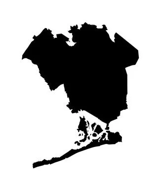 Queens map vector silhouette illustration isolated. イラスト素材