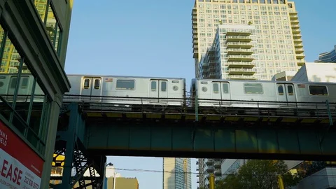 Queens Subways above ground Video stock 129055843