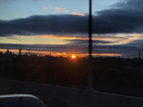 Queens Sunset 스톡 사진