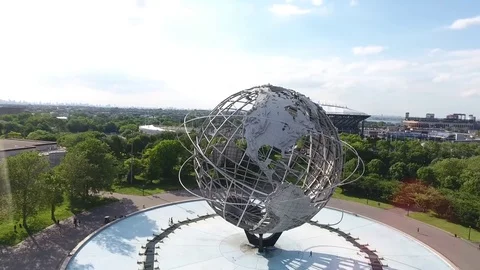 Queens Unisphere - Aerial Stock Footage 80359348