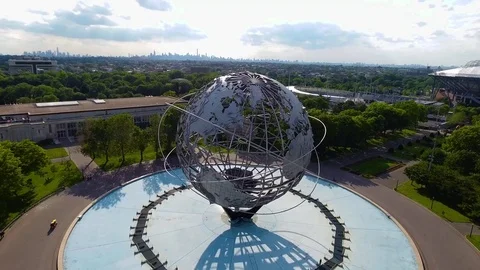 Queens Unisphere - Aerial Stock Footage 80359350