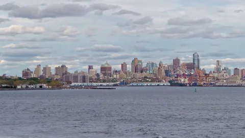Queens viewed from Staten island ferry Video stock 82579502