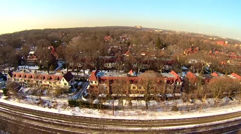 Queens Winter Aerials 스톡 동영상 48077314