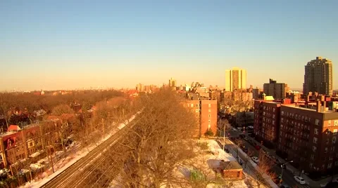 Queens Winter Aerials Vídeos de archivo 48077595