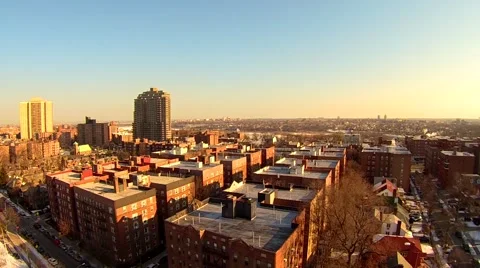 Queens Winter Aerials 스톡 동영상 48077704