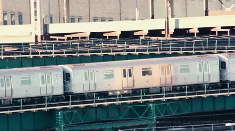 Queensboro Bridge subway Vídeo Stock 47285628