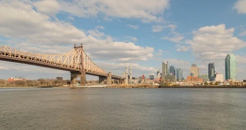Queensboro Bridge Time-Lapse Stock Footage 88359225