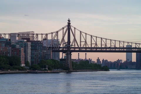 Queensboro Bridge Timelapse 1 Stock Footage 132590479