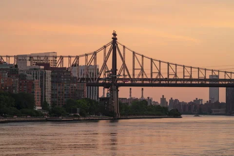 Queensboro Bridge Timelapse 3 Video stock 132589319