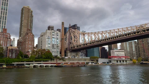 Queensboro East River Hyperlapse Stock Footage 164868774