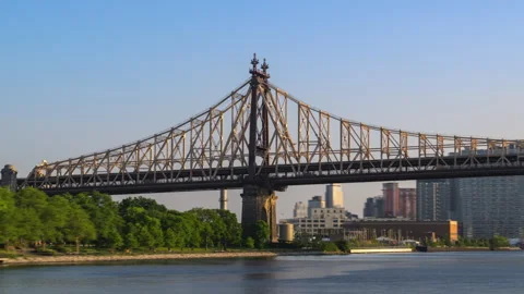 Queensboro East River Hyperlapse Stock Footage 242820234