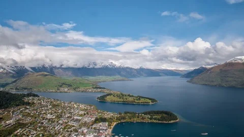 Queenstown timelapse panorama Stock Footage 72484383