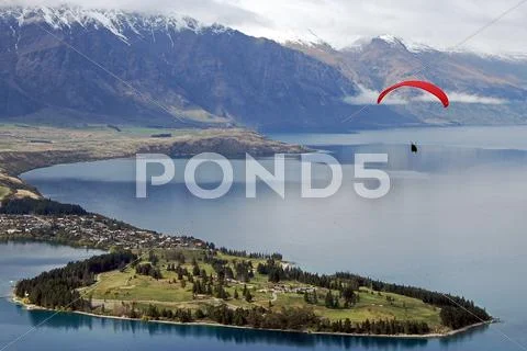 Queenstown Vista Hang gliding Stock Photos