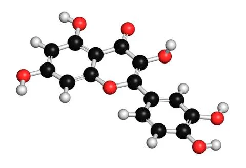 Quercetin plant molecule Stock Illustration