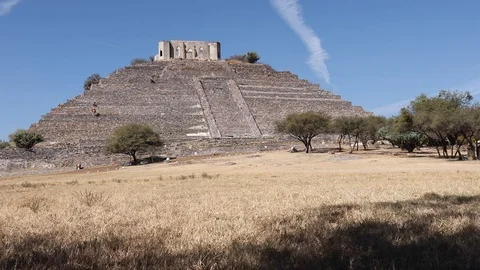 Queretaro Pyramid Stock Footage