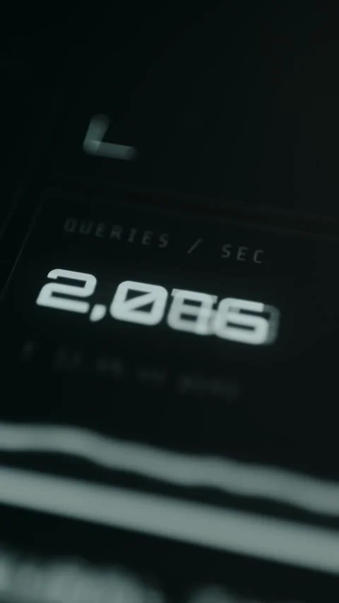 Queries per second metric displaying growth in real time Stock Footage 331570368