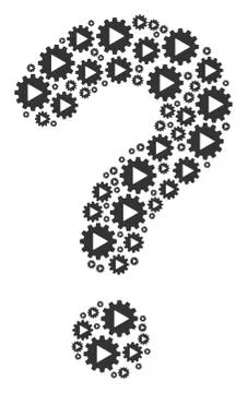 Query Collage of Automation Icons Illustrazione stock