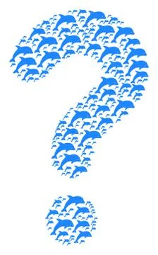 Query Collage of Dolphin Icons Stock Illustration