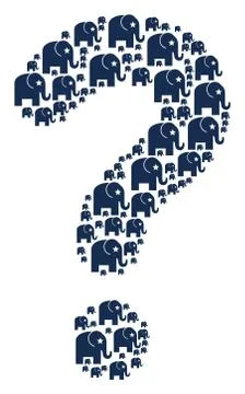 Query Collage of Elephant Icons Illustrazione stock