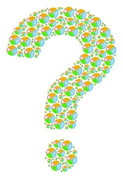 Query Collage of Pie Chart Icons Stock Illustration