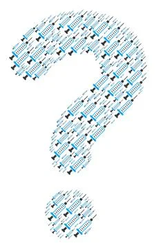 Query Collage of Syringe Icons 스톡 일러스트