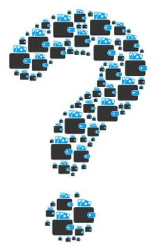 Query Collage of Wallet Icons Stock Illustration