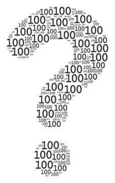 Query Composition of 100 Text Icons Stock Illustration