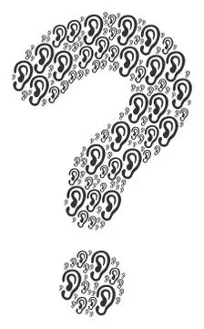 Query Composition of Ear Icons イラスト素材