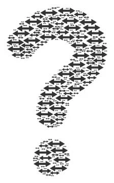 Query Composition of Exchange Arrows Icons 스톡 일러스트