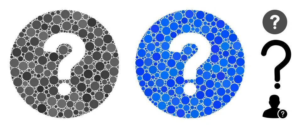Query Composition Icon of Circle Dots Stock Illustration