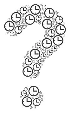 Query Composition of Time Icons Illustrazione stock