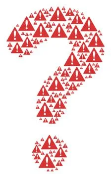 Query Composition of Warning Icons Stock Illustration