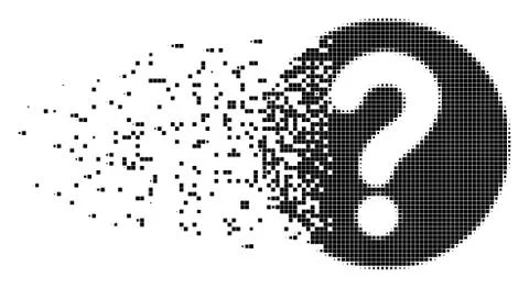Query Disappearing Pixel Icon Ilustração Stock