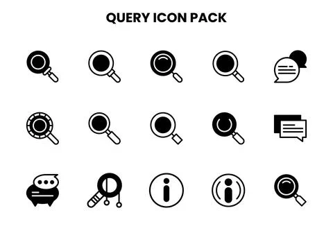 Query DuoTone Graphics Icons Pack Illustrazione stock