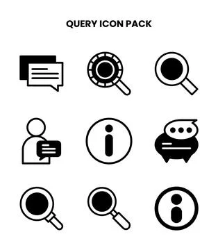 Query DuoTone Icons Pack Ilustração Stock