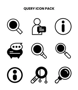 Query DuoTone Vector Icons Pack Stock Illustration