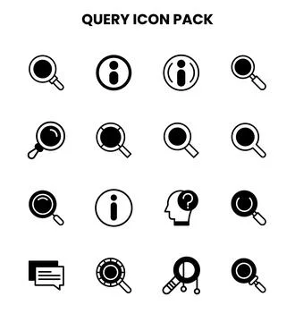 Query DuoTone Vector Icons Pack Stock Illustration