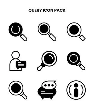 Query DuoTone Vector Icons Pack 스톡 일러스트