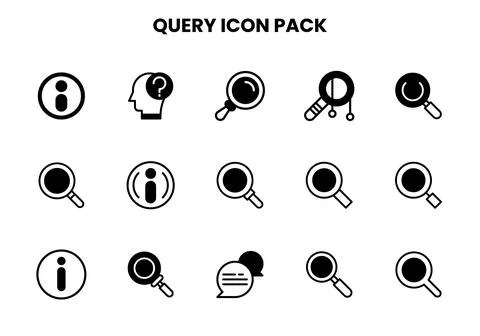 Query DuoTone Vector Icons Pack Ilustração Stock