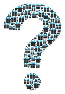 Query Figure of Present Icons Illustrazione stock
