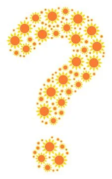Query Figure of Sun Icons Illustrazione stock