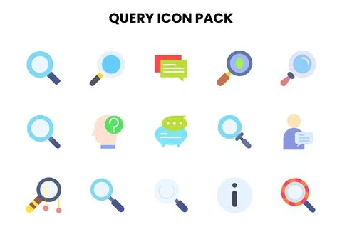 Query Flat Design Icons Pack イラスト素材
