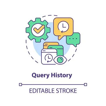 Query history concept icon Stock Illustration