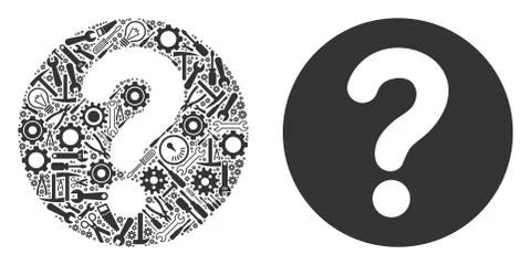 Query Mosaic of Repair Tools Stock Illustration